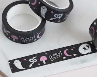 Black Halloween Pattern Washi Tape