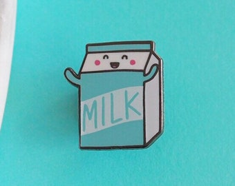 Milk Carton Enamel Pin