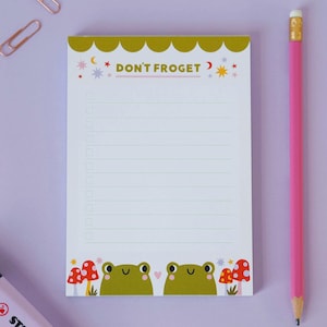 Frog To Do List A6 Notepad