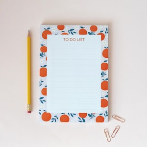 Orange To-Do List Fruit A5 Notepad