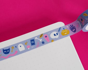 Cinta washi dorada mística de Halloween