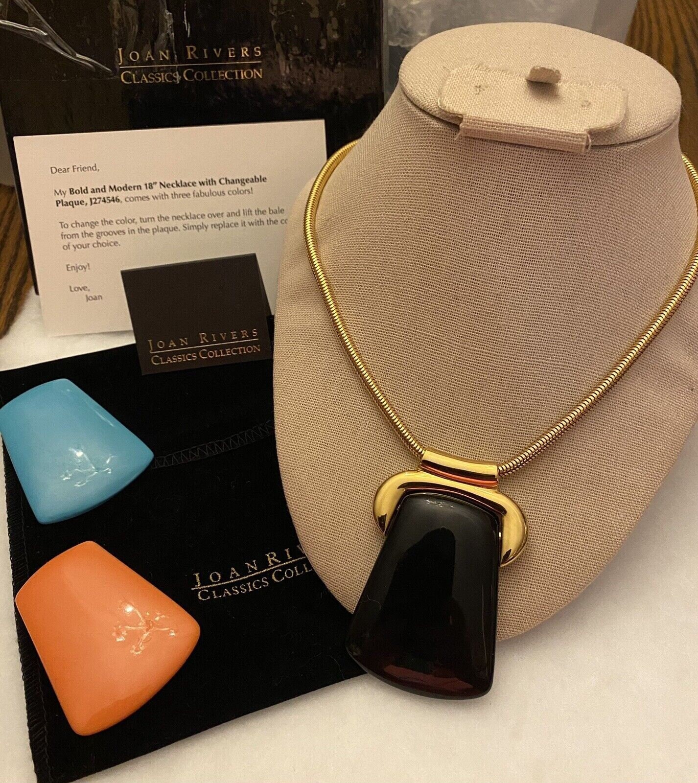 Rare JOAN RIVERS Classic LANVIN Style Gold Chain W/ 3 Lg ...