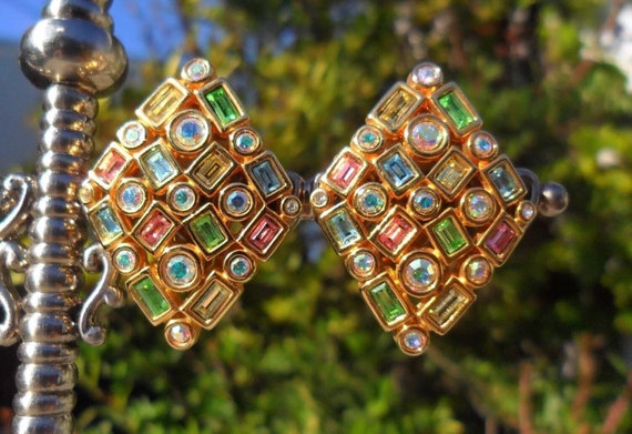 Gorgeous SWAN SWAROVSKI Signed Multi Color & Shap… - image 3