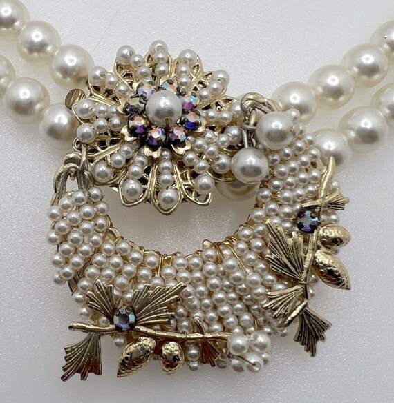 Elegant Miriam Haskell (uns.) Intricate Seed Pear… - image 2