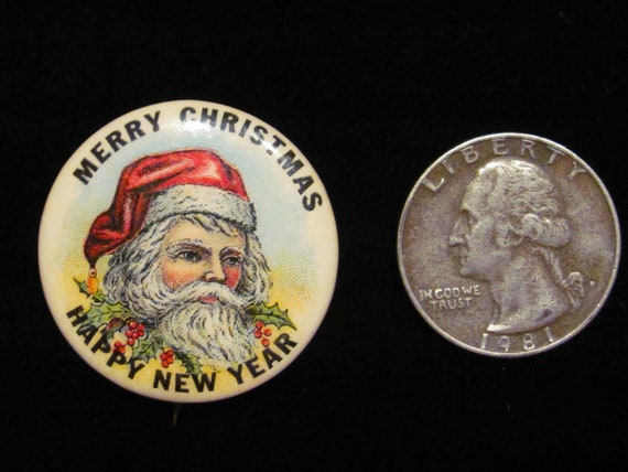 Vintage 40's Advertising Santa Claus Celluloid 1 … - image 2