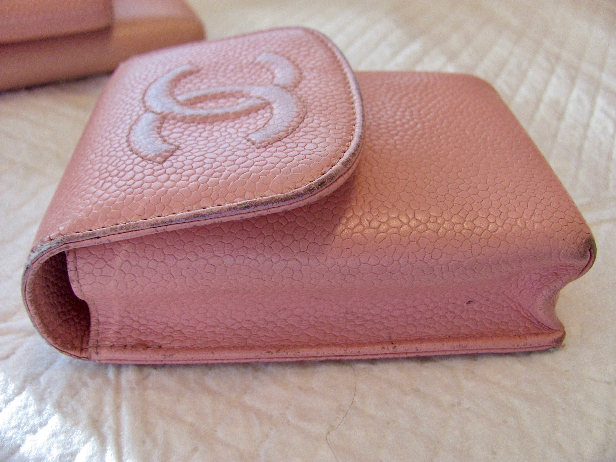 20% OFF Authentic CHANEL Purse Wallet Set 3 Pcs. Pink Caviar 