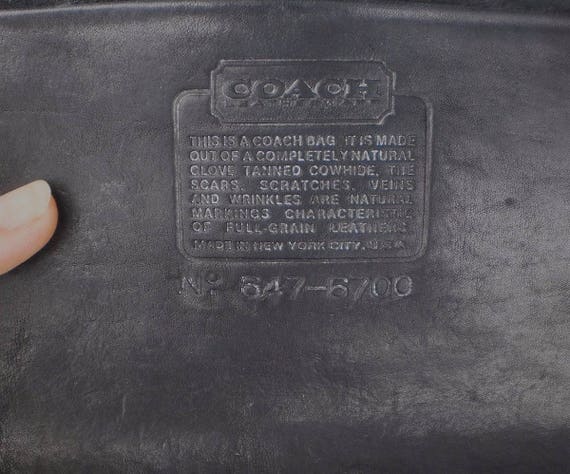 Vintage 70's Authentic COACH Black Leather Briefc… - image 5