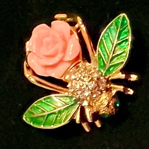 Vintage JOAN RIVERS Red Cherries & Austrian Rhinestone