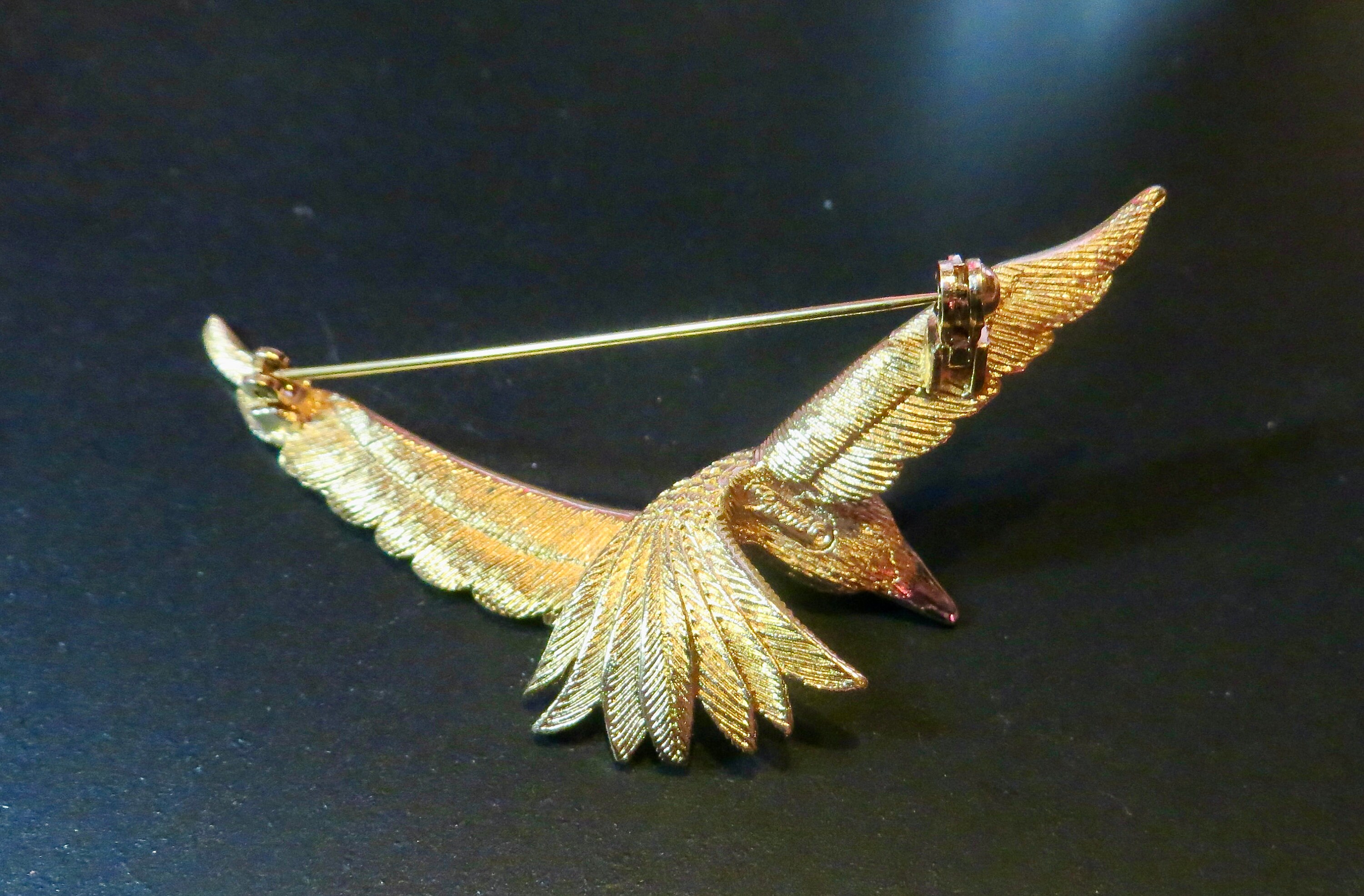 CHRISTIAN DIOR Signed by Grosse Gold Plated Clear Crystal Figural