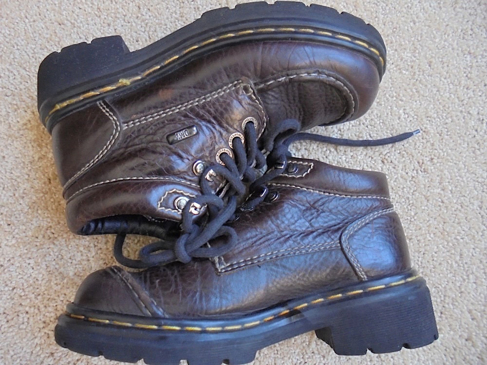 Vintage 90's Dr Doc Martens Airwair England Ladies Dark | Etsy België