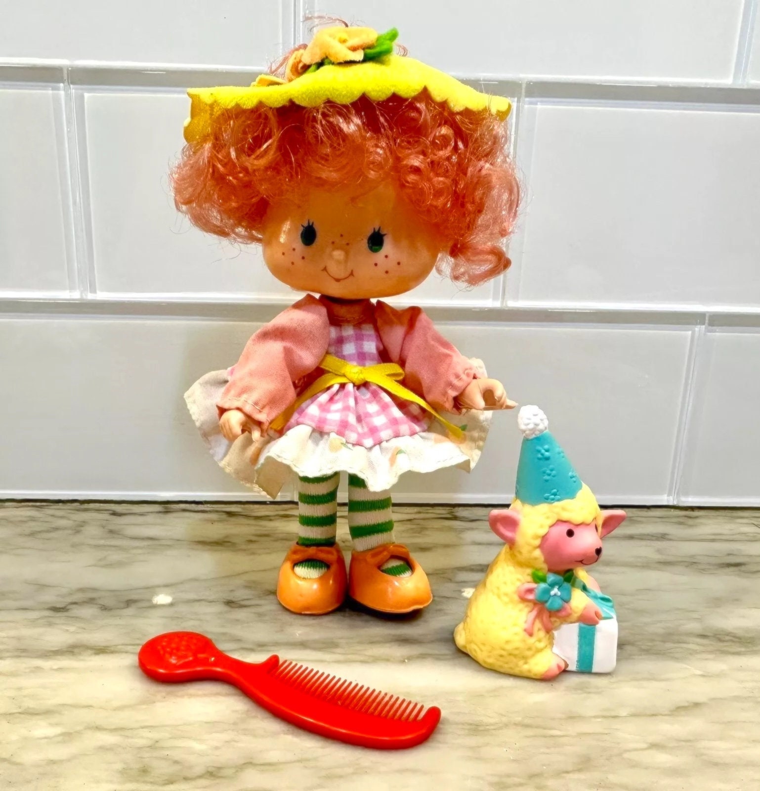 Rare 1979 Peach Blush STRAWBERRY SHORTCAKE Party Pleaser Doll W 