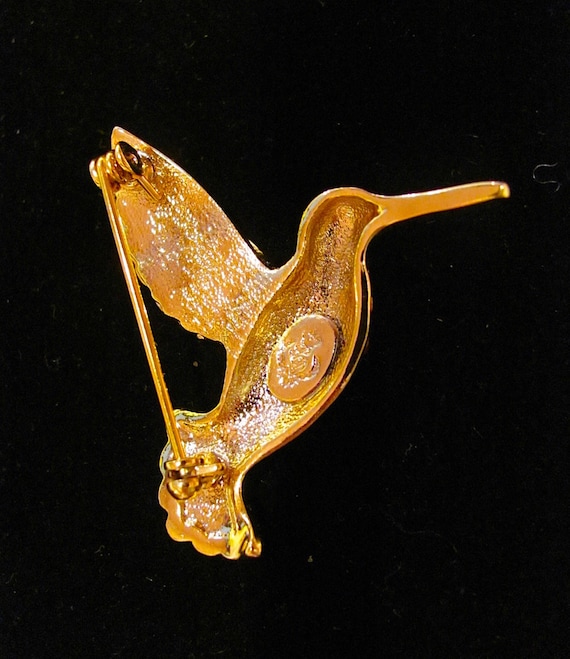 サイン入り スワロフスキー クリスタル パロット バードピン ブローチ サイン入り スワロフスキー クリスタル パロット バードピン ブローチ