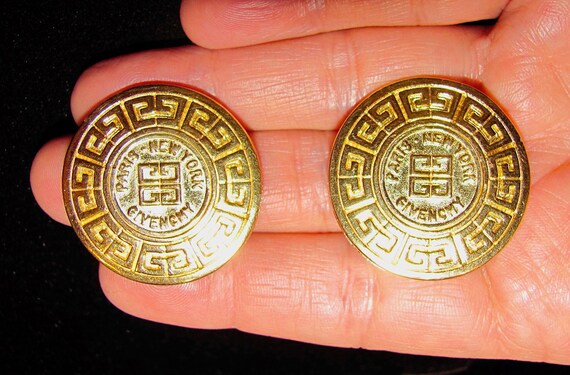 Authentic Classic GIVENCHY Signed Large Gold Tone… - image 4