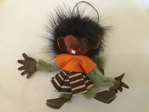 Rare ATELIER FAUNI Fantasia Finland Handmade Troll Nipi Faunitroll