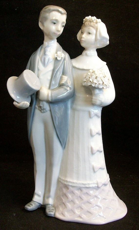 リヤドロ ウエディング 4808 絶版品 希少 Vintage LLADRO Bride & Groom Porcelain Figurine #4808