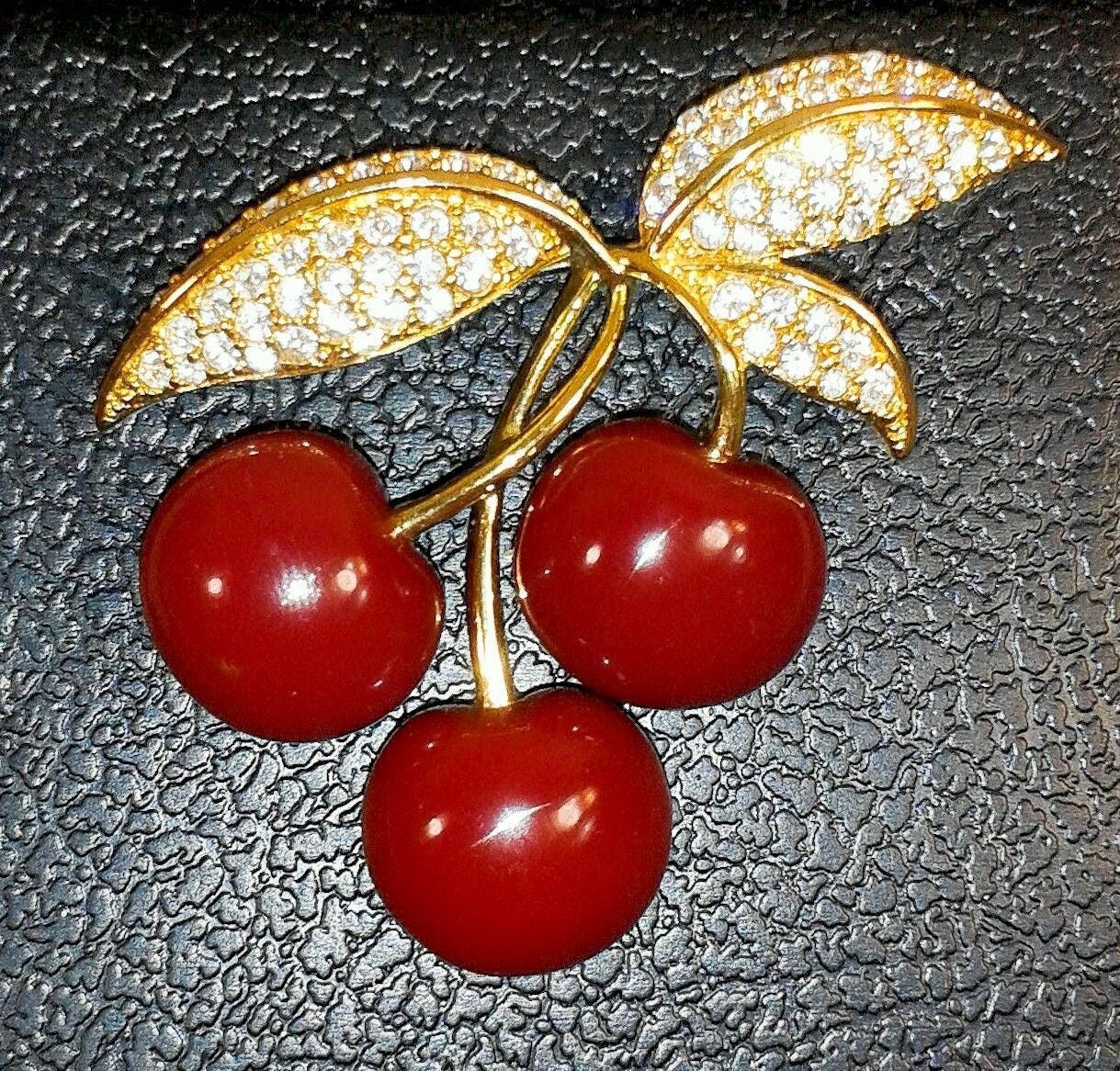 Retro Cherry Brooch - Etsy