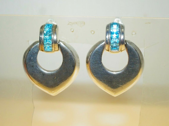 Stunning GIVENCHY Designer Signed Silver Tone Doo… - image 2