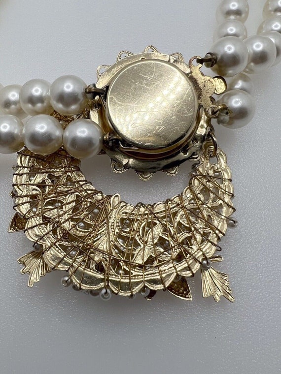 Elegant Miriam Haskell (uns.) Intricate Seed Pear… - image 5