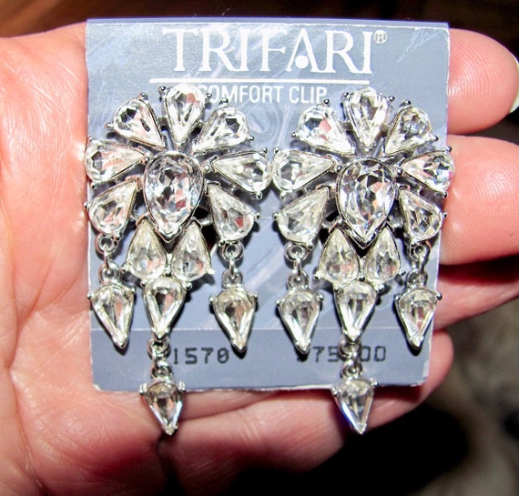 CROWN TRIFARI Kunio Matsumoto Clear Rhinestone Si… - image 1