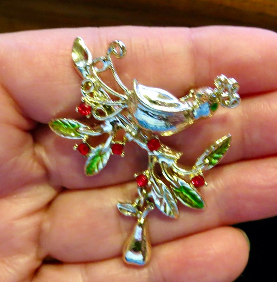TANCER II Signed Silver Partridge In A Pear Tree … - image 3