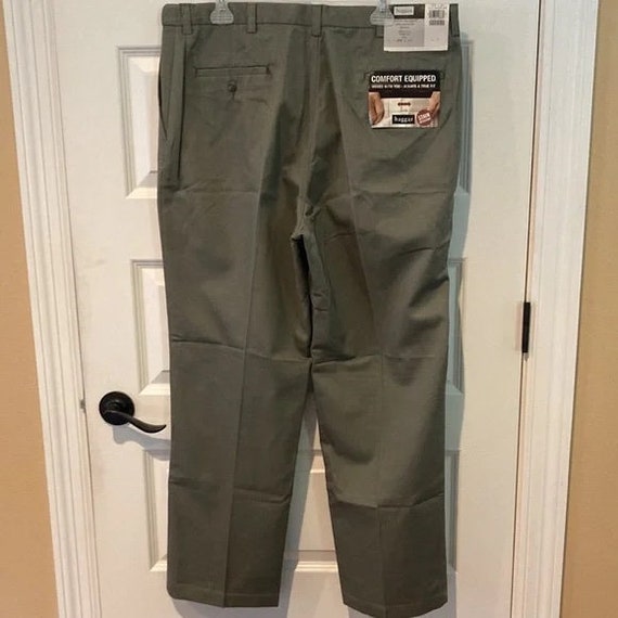 NEW! 4 Pair HAGGAR Cotton Flat Front Khaki Pants … - image 7