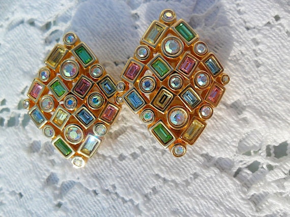 Gorgeous SWAN SWAROVSKI Signed Multi Color & Shap… - image 4