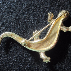 Vintage SWAROVSKI Swan Signed Lizard Gecko Figural Gold Tone & Clear ...