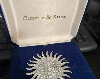 Camrose & Kross JBK Jacqueline Kennedy Signed Sunburst Clear