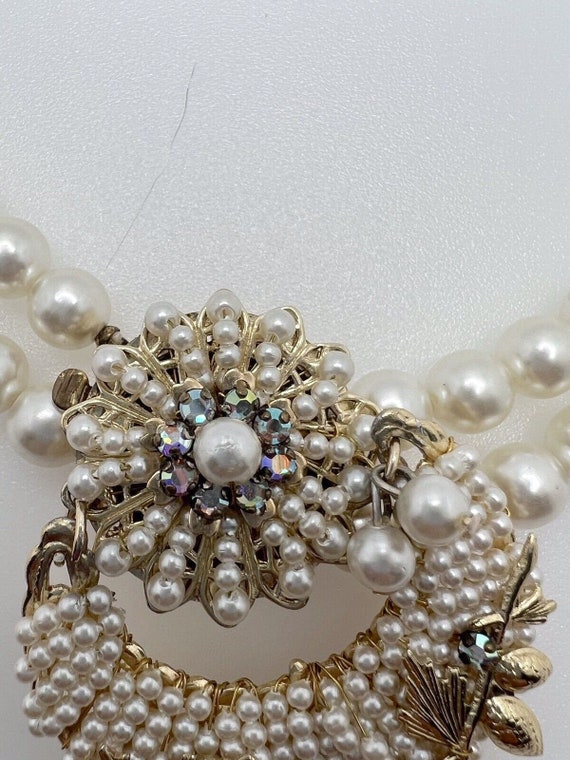 Elegant Miriam Haskell (uns.) Intricate Seed Pear… - image 4