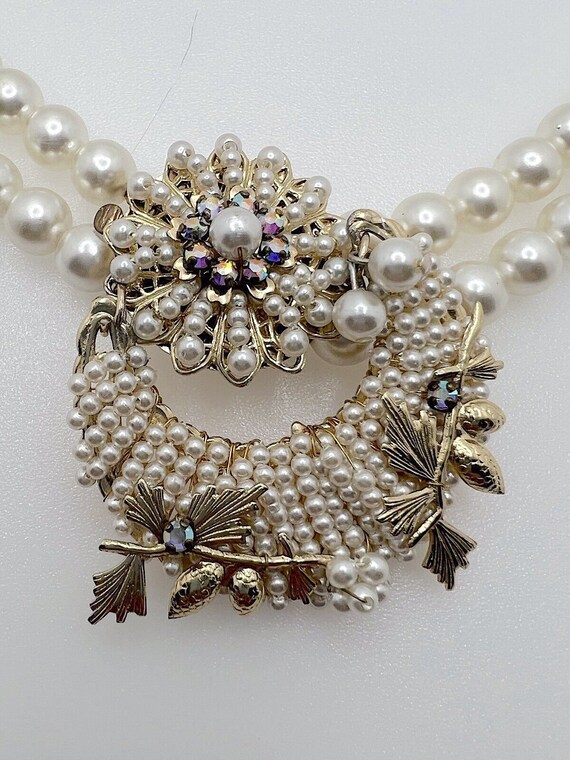 Elegant Miriam Haskell (uns.) Intricate Seed Pear… - image 3