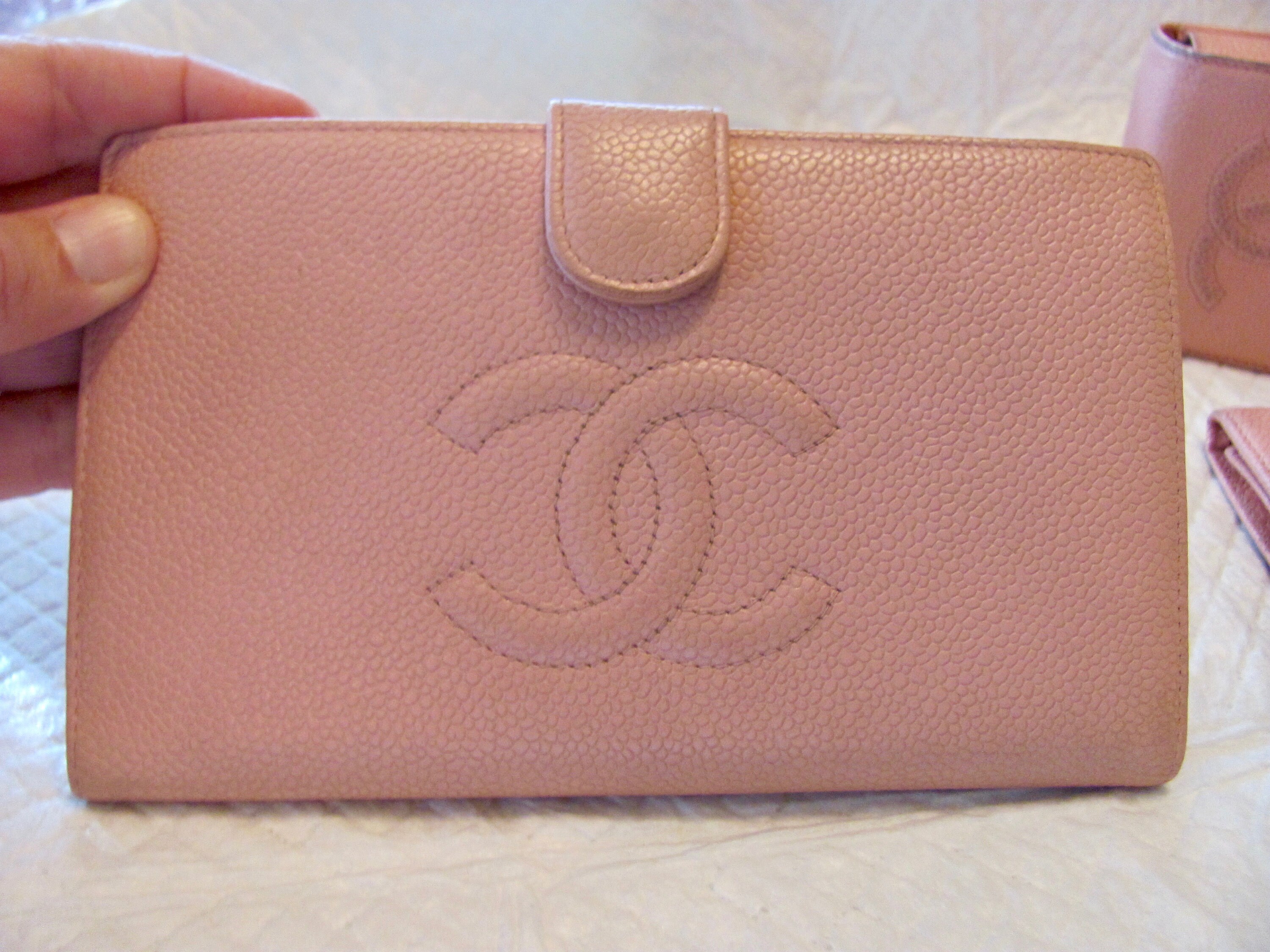 20% OFF Authentic CHANEL Purse Wallet Set 3 Pcs. Pink Caviar 