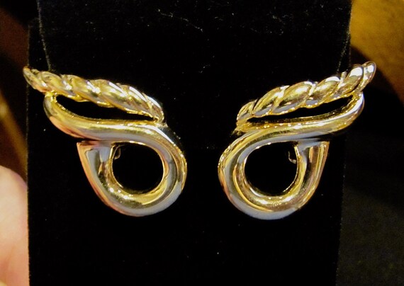 Vintage GIVENCHY Designer Signed 80's Gold Tone A… - image 3