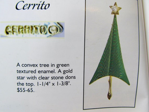 Vintage CERRITO Signed Textured Green Enamel Mult… - image 4
