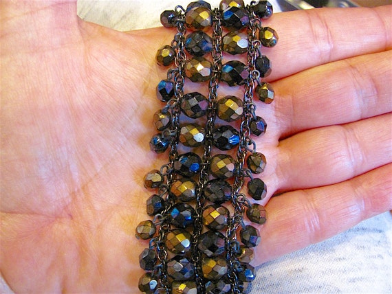 Vtg. KENNETH LANE KJL Signed Austrian Crystals Bl… - image 3