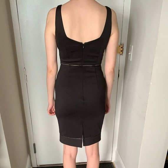 Vintage 90s KARL LAGERFELD Little Black Dress Sleeveless Sz 4 