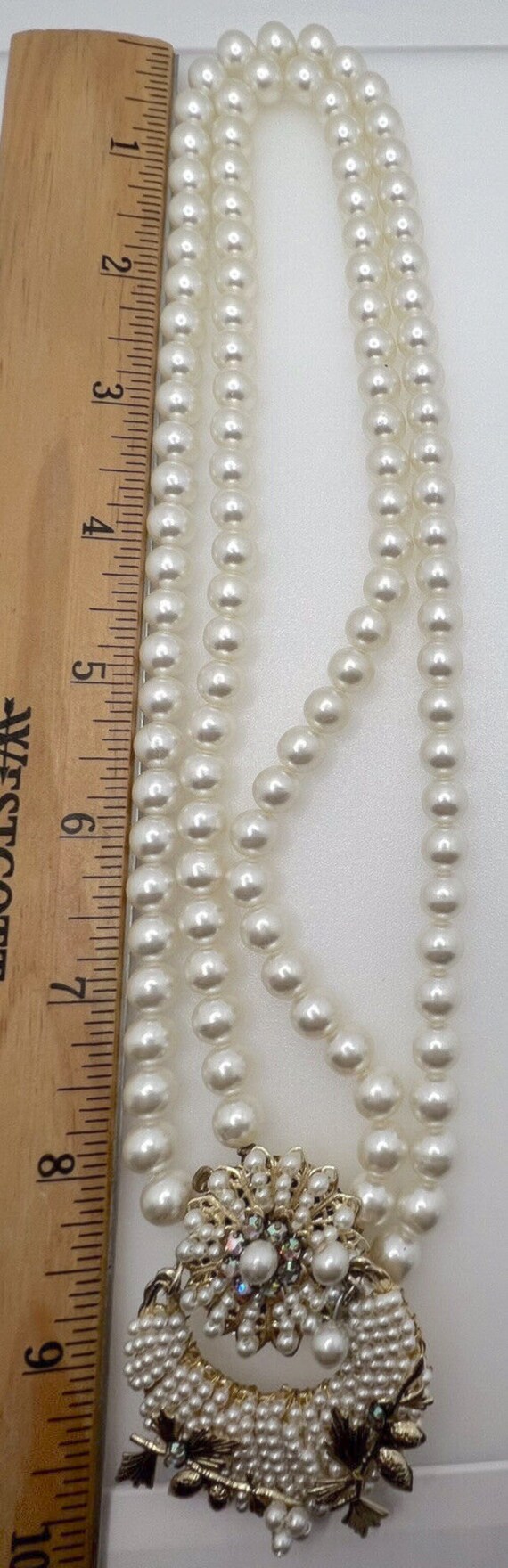 Elegant Miriam Haskell (uns.) Intricate Seed Pear… - image 6