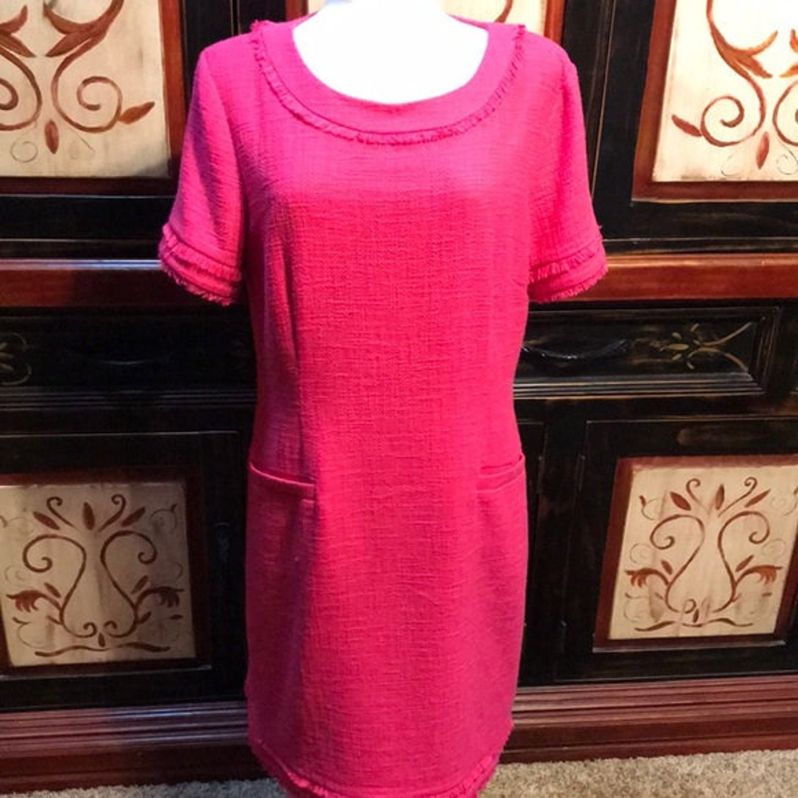 Vintage KARL LAGERFELD Paris Designer Classic Vivid Pink Vintage KARL LAGERFELD Paris Designer Classic Vivid Pink