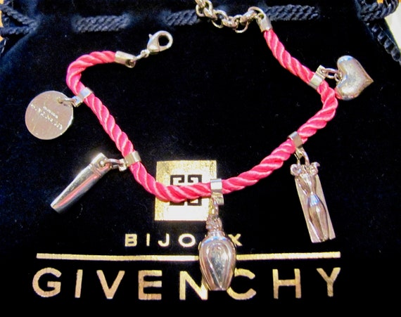 Vintage GIVENCHY 80's Pink Cord Multi Silver Tone… - image 6