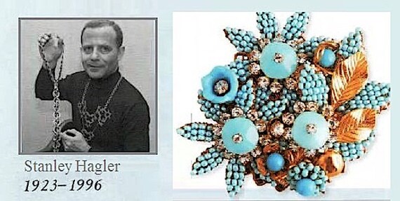 Stanley Hagler Vintage Multi Color Beaded Floral Set