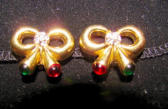 Rare JOAN RIVERS Signed Red & Green Cabochon and C