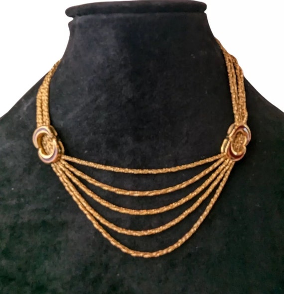 Rare Vintage GIVENCHY 1979 Signed Multi Strand (5) Layered