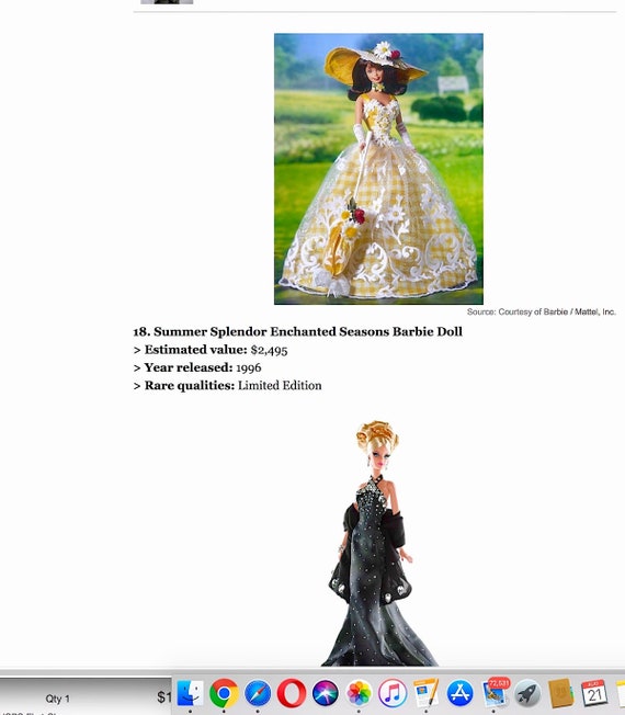 summer splendor barbie value