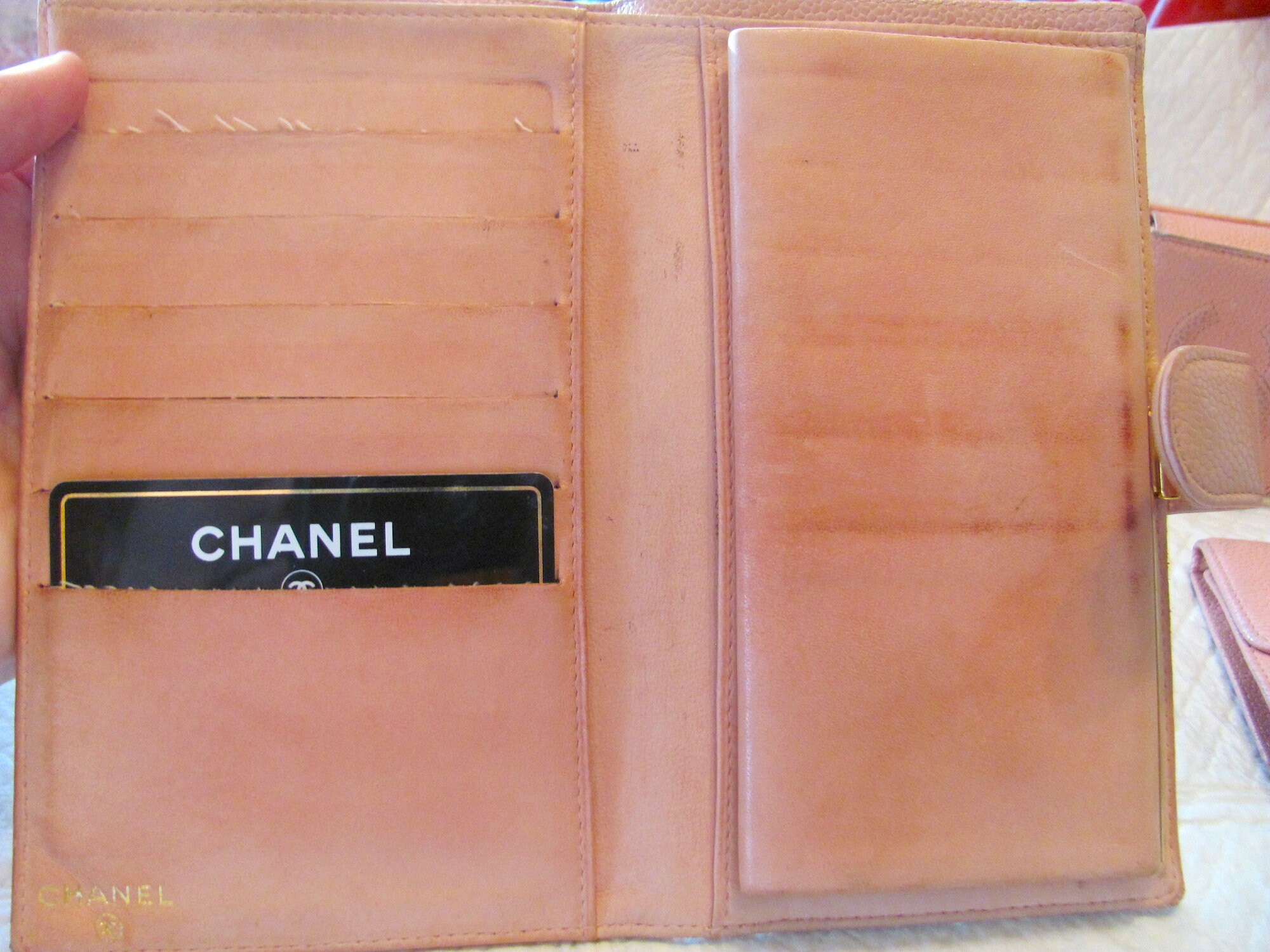 20% OFF Authentic CHANEL Purse Wallet Set 3 Pcs. Pink Caviar 