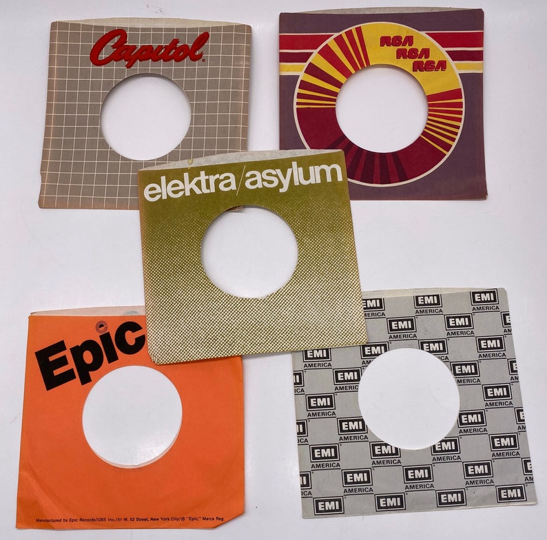 Vintage 45 RPM Record Sleeves Journal Pockets Ephemera Etsy