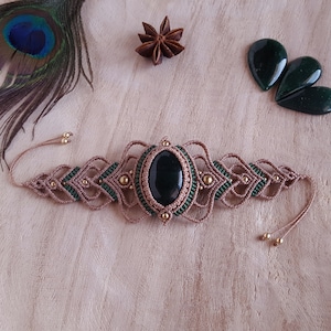 Aventurine macrame bracelet, tribal ethnic jewelry, micro macrame jewelry, unique bohemian jewelry, boho chic jewelry, gift fo girlfriend