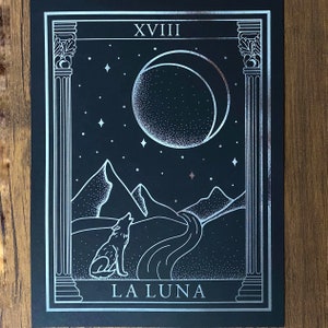 The Moon Tarot Print- La Luna Tarot print