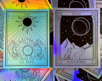 Holographic Sticker, Tarot Card Sticker