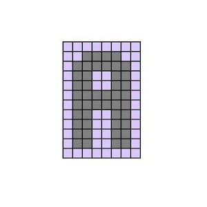 アルファベットと数字 – パターンの幅は2ステッチ