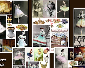 Ballet Journal Craft Digital Download, Ballet Ballerina Digital Ephemera Printables, Ballet Digital Journal Paper, Ballet Instant Download
