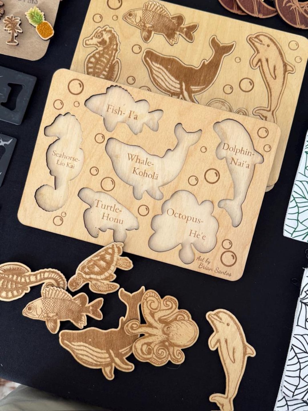 Hawaiian Sea Animal Wooden Puzzle for Kids – Made in Hawaii – Basswood ...